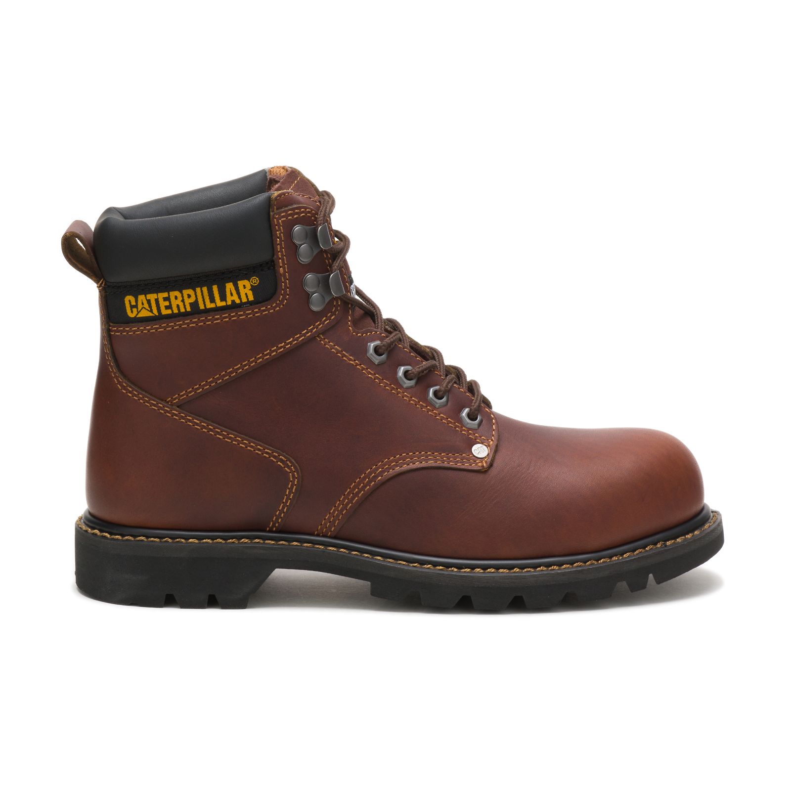 Caterpillar Second Shift Steel Toe Philippines - Mens Steel Toe Boots - Brown 56183CTRD